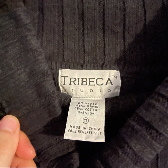 ✨Tribeca Studio Black XL Chunky Turtleneck Sweater✨ - Picture 3 of 6